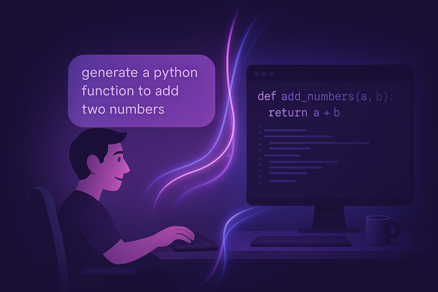 Natural language transforming into code - how vibe coding works