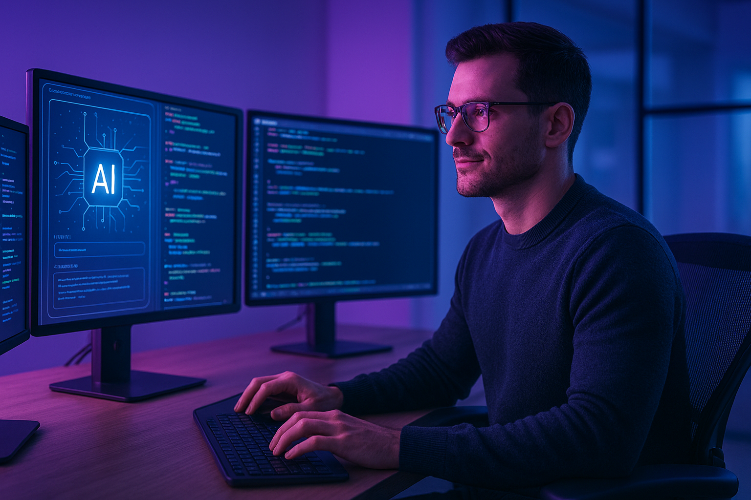 Professional vibe coder working with AI tools - vibe coding jobs and career