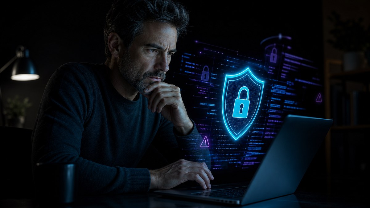 A vibe coder pausing to check an AI-built app for security problems before sharing it with real users